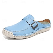 economico Sandali casual-mocassini da uomo con fibbia in similpelle: scarpe slip-on morbide e leggere con suola flessibile, perfette per i viaggi, l'abbigliamento casual quotidiano e il tempo libero estivo