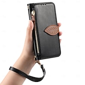 billige 2026 Samsung Galaxy S26-serien-telefon Etui Til Samsung Galaxy S26 S26 Pluss S26 Ultra Lommebok-kortveske Flip deksel Glidelås med håndleddsstropp Støtte Kontor / Bedrift TPU PU lær