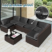 economico Copertura per Cuscini da Patio-Fodere impermeabili per cuscini da esterno, in seta di latte rivestita in TPU, tinta unita, elasticizzate, per divani componibili e set di divani da esterno.