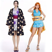 cheap Anime Costumes-Ocean Adventurer Straw Hat Pirate Anime Outfits Japanese Traditional Kimono Fancy Dress Cosplay Suits Halloween Carnival Costume For Women's Adults'