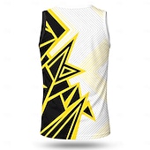 preiswerte Lauf-T-Shirts &amp; Tanktops-Herren Fußballtrikot Geometrisch Workout-Tanktop Lauf-Tanktop Sport-T-Shirt Sommer Ärmellos UPF 50 Schnelltrocknend Feuchtigkeitsableitend Atmungsaktiv Turnier Fußball Leger Laufen Joggen Training