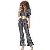 cheap Outfits-Set Retro Vintage 1970s Blouse / Shirt Hippie Disco Fancy Dress Women's Halloween Carnival Music Festival Retro Theme Party Adults' Blouse Pants