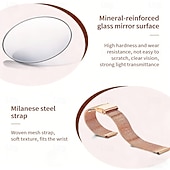 billige Kvartsklokker-Dameklokke i roségull med rød gradert urskive og strass, luksuriøst kvartsarmbåndsur med dagdato og kalendervisning, justerbar nettingrem, elegant motesmykke, gave til mor og kone.