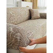 baratos Cobertura de Sofa-Capa de sofá com estampa geométrica, em microfibra elástica, protetora para móveis, ideal para sala de estar e decoração de casa.
