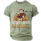  Voor heren Grappig jargon T-shirt Korte mouw T-shirt 3D-afdrukken Strakke ronde hals Overhemd Modieus Dagelijks Dagelijks Straat Rood Zomer Lente Kleding S M L XL XXL XXXL