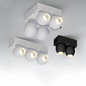 Χαμηλού Κόστους Φώτα Οροφής με Dimmer-led 1 πακέτο προβολέων από ύφασμα με διακόπτη dimmer, ρυθμιζόμενο, όλα τα λευκά σκίαστρα, ελεγχόμενα μέσω εφαρμογής