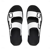 preiswerte Urlaubsandalen-Braune Herren-Sandalen mit Doppelschnalle, offene Zehenpartie, lässige Strandschuhe, verstellbar, bequem, Sommerschuhwerk für Urlaub, Strandreisen, Resortbesuche, Freizeit im Freien, Spaziergänge und den täglichen Gebrauch im Sommer