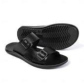 preiswerte Urlaubsandalen-Braune Herren-Sandalen mit Doppelschnalle, offene Zehenpartie, lässige Strandschuhe, verstellbar, bequem, Sommerschuhwerk für Urlaub, Strandreisen, Resortbesuche, Freizeit im Freien, Spaziergänge und den täglichen Gebrauch im Sommer