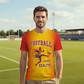 economico Magliette da calcio-Partita mondiale di calcio 2026 Abiti Maglietta grafica Football americano Tifoso di calcio francese Patriotico Corte per Unisex Adulti Stampa 3D  per Feste Sport all'Aperto