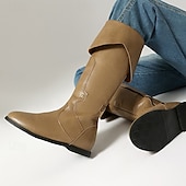 preiswerte Schuhe-Mittelalterlich Renaissance Steampunk Schuhe Stiefel Pirat Wikinger Keltischer Ritter Kostüm Damen Vikinger Seeräuber Halloween Karneval Leistung LARP Renaissance-Messe Erwachsene Schuhe