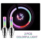 billige Håndverktøy-2 stk. LED-sykkelventillys, neon sykkeleikelys, sykkeldekkventillys, varsellys for nattkjøring, sykkeltilbehør