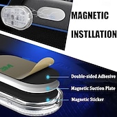 baratos Luzes decorativas-Conjunto de 1 conjunto de luzes LED internas sem fio para carro, luzes coloridas para interior de carro com 6 LEDs brilhantes, luz noturna LED interna portátil recarregável via USB para decoração de carro.