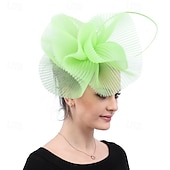 abordables Fascinadores-Fascinators Poliéster Boda Cumpleaños Vintage Estilo lindo Retro Con Tul Celada Sombreros