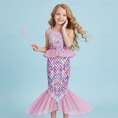  sereia Princesa sereia Vestidos Fantasia de festa temática Fantasias for Para Meninas Crianças Carnaval Baile de Máscaras Festa Feriado