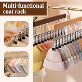 billiga Hemförvaring och krokar-garderobsorganisatör med 12 klämmor, platsbesparande hängande garderobsorganisatör, platsbesparande mössa, halsduk, klädnypor för jeans, kjolar, strumpor, byxgalgar med klämmor