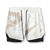 voordelige Hardloop Shorts-Voor heren Hardloopshorts Atletische shorts Sportbroek Trekkoord Zak 2 in 1 Met compressievoering Short / Broekje Casual Dagelijks Buiten Zomer Lente Sneldrogend Lichtgewicht Vochtregelerend