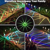 cheap Pathway Lights &amp; Lanterns-Solar Outdoor Lights, Solar Pathway Lights Outdoor Waterproof, Stainless Steel Stake Lighting for Garden Yard Path Walkway Driveway Patio Lawn Outside Decor,Color Changing