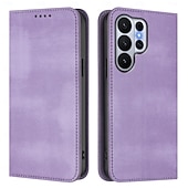 baratos 2026 Samsung Galaxy S26 Série-telefone Capinha Para Samsung Galaxy S26 S26 Ultra Plus Capa para Cartão Wallet Com Suporte Suporte para carregamento sem fio Slot para cartão Retro TPU Couro PU