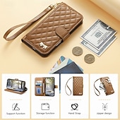 cheap 2026 Samsung Galaxy S26 Series-Phone Case For Samsung Galaxy S26 S26 Plus S26 Ultra Wallet Case Flip Cover Zipper with Wrist Strap Kickstand Retro TPU PU Leather