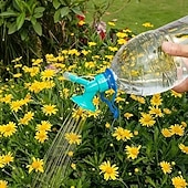 رخيصةأون السقاية والري-قطعتان من فوهات الري ذات الطرفين، أداة ري للحديقة، رأس ري بتصميم مريح على شكل زهرة عباد الشمس، ري فعال للنباتات والنباتات العصارية، لون عشوائي