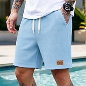 economico pantaloncini felpati 3d da uomo-Per uomo Gesù Stampa lettera Pantaloncini Waffle Pantaloncini casual Pantaloncini strutturati Misura del girovita medio Moda Casual Quotidiano Vacanza Coulisse elastica in vita Pantaloncini con tasche