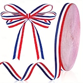 olcso Az Egyesült Államok 250. évfordulója-hazafias piros, fehér &amp;kék csíkos szalag, fél tekercs – 1968 hüvelykes anyag július 4-i ünnepre, barkácsolás, varrásprojektek &amp;emléknapi dekorációk