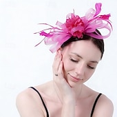 economico Fascinatori-Fascinator Rete Matrimonio Compleanno Elegante Vintage Carino Con Piuma Tulle Copricapo Copricapo