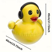 cheap Underwater Lights-1 Pc Outdoor Solar Waterproof Inflatable PVC Duck Pool Light, Decorative LED Lamp for Garden, Yard, Lawn, Pond, Patio – Summer, Party &amp; Beach Ambient Landscape Lighting