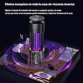 halpa Bug zapper-Hyttyssammutin ulkokäyttöön, hyttyssammutin ulkokäyttöön ja sisäkäyttöön LED-valolla, ladattava hyttyssammutin kärpästen tappaja, lentävien hyönteisten salamurtaja ulkokäyttöön, ulkopinta abs-muovista