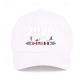 お買い得  ワールドサッカーの試合2026-サッカーワールドカップ メキシコ アメリカ カナダ 2026 ベースボールキャップ、サッカーグラフィックレタープリントハット（男女兼用）、調節可能なアウトドアスポーツキャップ、カジュアルサンハット