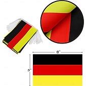 abordables Match de Football Mondial 2026-Guirlande de fanions de l'Allemagne pour la Coupe du Monde de football d'été : 50 fanions, guirlande de 14 mètres de petits drapeaux allemands pour la décoration, les écoles, les fêtes et les