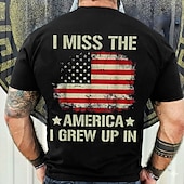  Maglietta grafica a maniche corte girocollo estiva con bandiera americana patriottica veterana 250° anniversario degli uomini