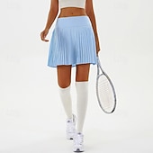 halpa Naisten hameet ja shortsit-Naisten Yhtenäinen Rento hame Tennishameet shortsien kanssa Urheiluhame Laskostettu Tasku Korkea vyötärö Elastinen Hikeä siirtävä Hengittävä Tennis Golf Pickleball Hameet Valkoinen Pinkki Sininen