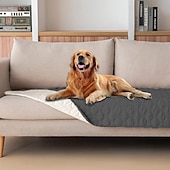 cheap Sofa Cover-Waterproof Pet Blanket, Scratch Proof Furniture Protector for Dogs Cats, Reversible Cover  Dark Grey/Light Grey