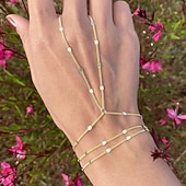 cheap Bracelets &amp; Bangles-Layered Thick Chain Vintage Theme Fashion Alloy Bracelet Jewelry Silver / Gold For Daily Gift Holiday
