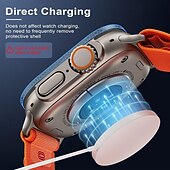 abordables Protectores de pantalla para relojes inteligentes-[Paquete de 4] Reloj Protector de pantalla Compatible con Apple Watch Ultra 49mm Cobertura máxima sensible al tacto Alta definición clara Vidrio Templado Accesorios Reloj