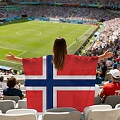 economico Costumi da fan-Partita mondiale di calcio 2026 Mantello Costume Bandiera Ventilatori Adulti Unisex Feste Partita di calcio Evento di calcio Vestirsi