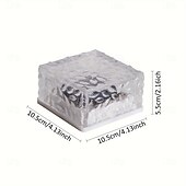 お買い得  経路ライト＆ランタン-大型屋外ソーラー防水ガラスアイスブリックパスライト6個セット、庭、庭、芝生、通路、別荘、農場、パティオ、階段用装飾LEDランプ – 夏の雰囲気のある景観照明