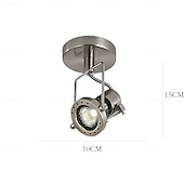 baratos Luzes de teto reguláveis-10 cm Regulável Luzes de Tecto Metal Estilo Artístico Galvanizar Artistíco 110-120V 220-240V