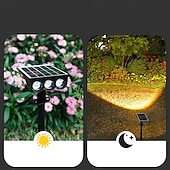 olcso Pathway Lights &amp; Lanterns-1 db kültéri napelemes fali spotlámpa, IP55 vízálló, 3 LED gyöngy, polip dizájn, kettős rögzítési lehetőség, dekoratív LED tájvilágítás kertbe, udvarra, ösvényre, gyepre, teraszra