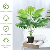 levne Umělé rostliny a zeleň-2 ks umělých rostlin arekové palmy (bez květináče), umělé rostliny, umělé podlahové rostliny, umělé tropické palmy, umělá zeleň, rostliny pro vnitřní a venkovní dekoraci domácí kanceláře.