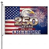 levne 250. výročí-Vlajka USA k 250. výročí USA, venkovní banner, vlastenecká oslava, vlajka pro Den nezávislosti, venkovní dekorace pro dům a zahradu.