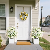 Недорогие Искусственные цветы-20-дюймовый колышек для искусственных цветов, декоративный садовый колышек для ипомеи, разноцветный, для двора. &amp;газон, прочный пластик, не выцветающий, всесезонное украшение