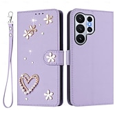 economico 2026 Samsung Galaxy S26 Serie-telefono Custodia Per Samsung Galaxy S26 S26 Plus S26 Ultra per Donna Ragazza con Supporto Slot per Carte Fiore Floreale TPU Pelle PU