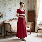 cheap Dresses-Retro Vintage Victorian Medieval Dress Ball Gown Regency Inspired Dress Princess Fancy Dress Women's Royal Masquerade Dailywear Adults Dress