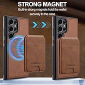 preiswerte 2026 Samsung Galaxy S26 Serie-Handy Hülle Handyhüllen Für Samsung Galaxy S26 S26 Plus S26 Ultra Rückseite Magnetische Adsorption Brieftaschenhülle Mit Ständer Abnehmbar Unterstützt kabelloses Laden Retro PU-Leder