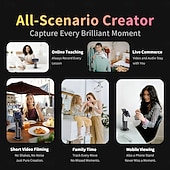 economico Bastoni per selfie-Auto Face Tracking Phone Holder,No App Required,360 Rotation Phone Camera Stand with Remote and Gesture Control, Smart Shooting Tripod for Vlog/TIK Tok Live Streaming YouTube Video Recording