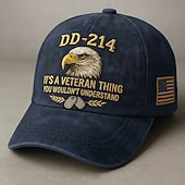 economico 250° Anniversario degli Stati Uniti-Cappello da veterano dd-214 per uomo, berretto militare da pensionato con stampa digitale e grafica di un'aquila calva, berretto da baseball casual regolabile "it's a veteran thing", cappello patriottico per il Memorial Day
