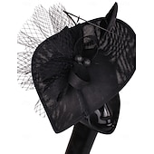 cheap Fascinators-Fascinators Polyester Wedding Birthday Vintage Cute Retro With Feather Headpiece Headwear
