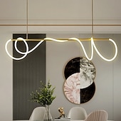 お買い得  ラインデザイン-120 cm シングルデザイン シャンデリア メタル シリカゲル アーティスティック モダンスタイル スタイリッシュ 塗装仕上げ LED 110-120V 220-240V